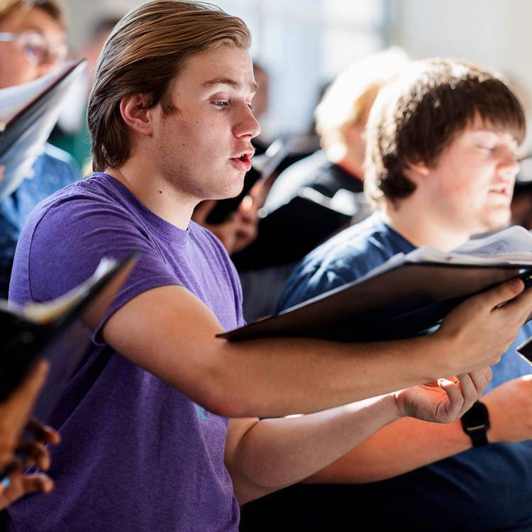 WSC students practice for an upcoming choir performance