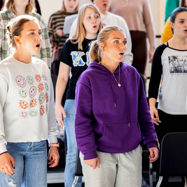 WSC students practice for an upcoming choir concert