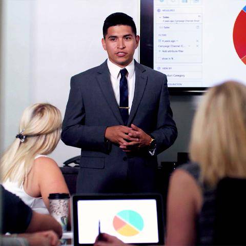 Online Business Management degree concept