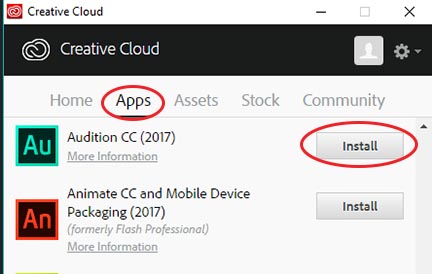 Adobe creative cloud apps install