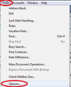 Groupwise tools options