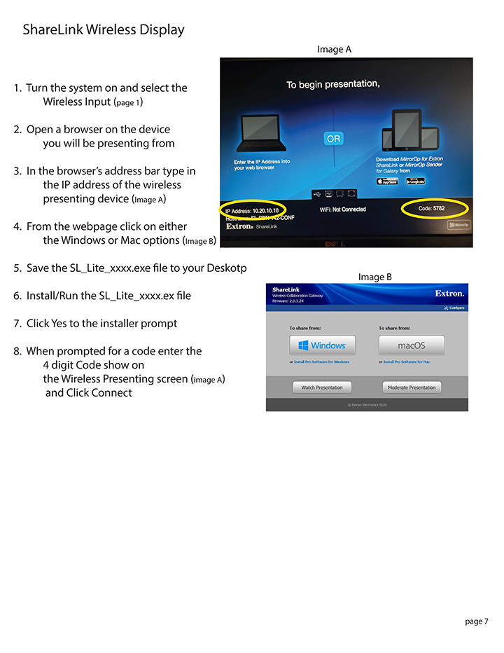 Hahn boardroom ShareLink Wireless Display Option