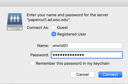 Mac connect to server sign in