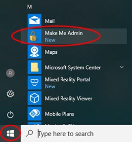 Make me admin windows 10 make me admin program launch