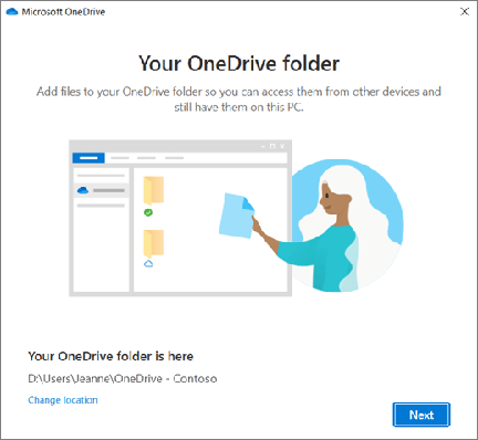 Onedrive windows 10 sync folders