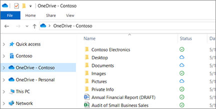 Onedrive windows 10 sync multiple accounts example