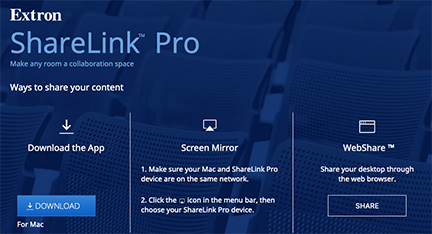 Sharelink pro display options