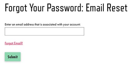 Trueyou forgot your password type WSC email address