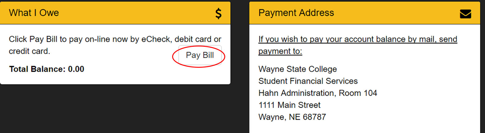 Wildcatsonline pay bill