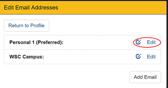 Wildcatsonline edit perferred email