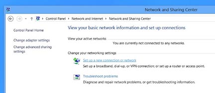 Windows8 new connection