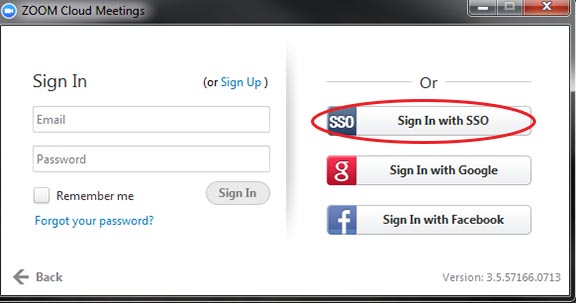Zoom sign in sso