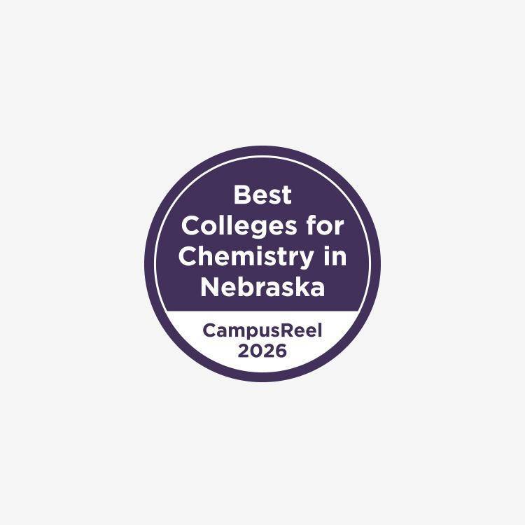best college for chemistry in nebraska award badge