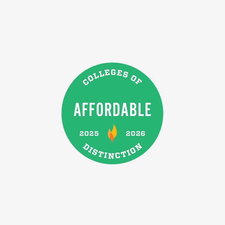 Top Affordable College of Distinction award badge