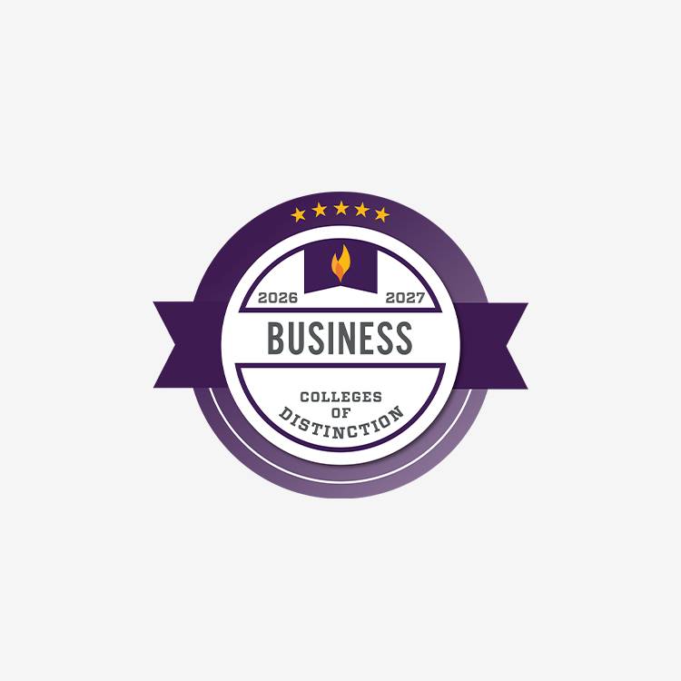 Best Business College of Distinction award badge