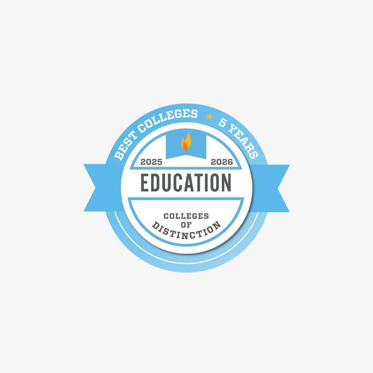 Best Education College of Distinction 2025-26 award badge