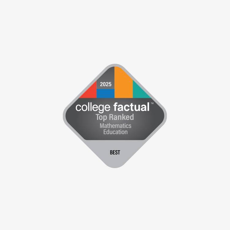 Best Colleges for Math Teacher Education award badge
