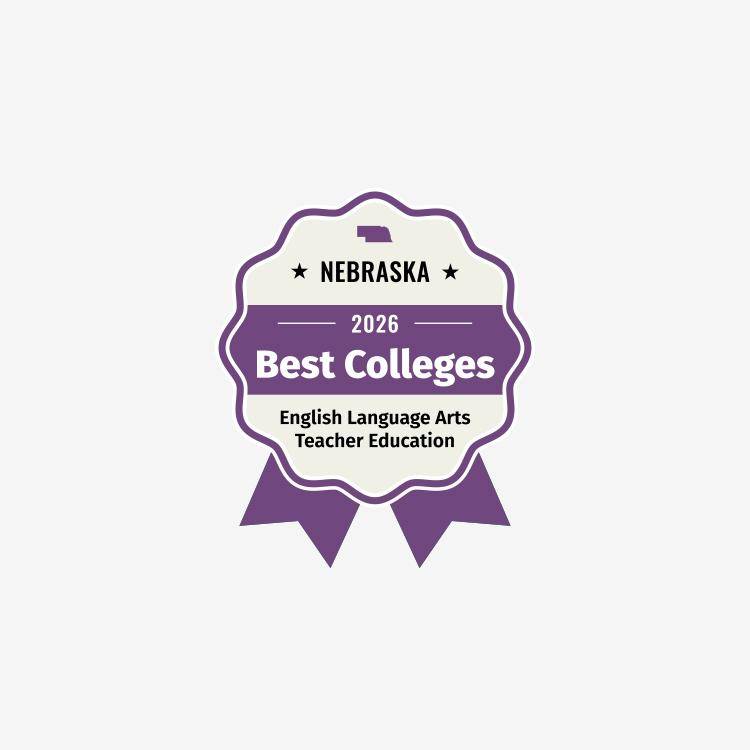 Best Colleges for English Language Arts Education Degree award badge