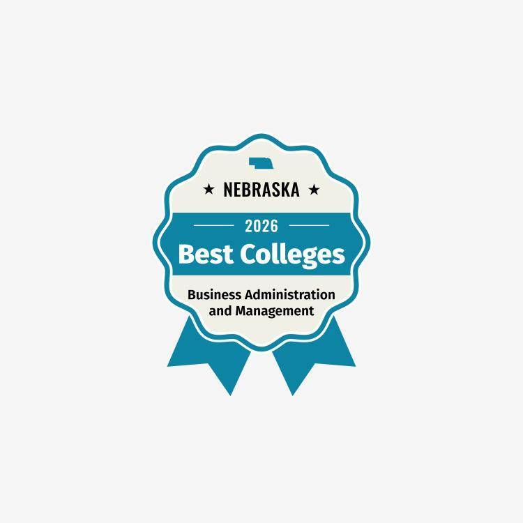 Best College for Business Administration degree award badge