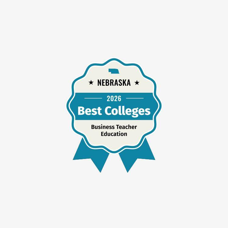 Best College for Business Teacher Education award badge