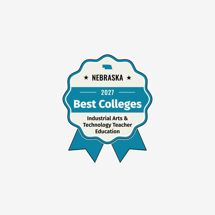 Best College for Industrial Arts and Technology Education award badge