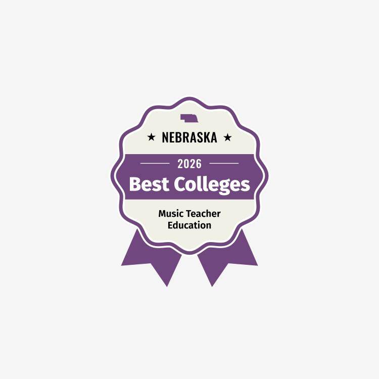 Best College for Music Teacher Education award badge