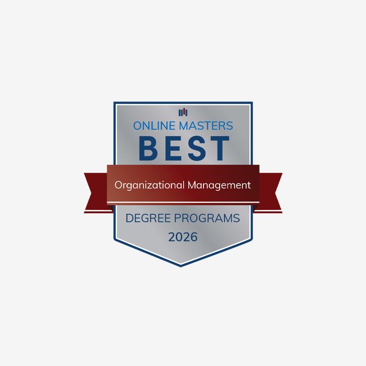 Top Online Master's in Organizational Management award badge