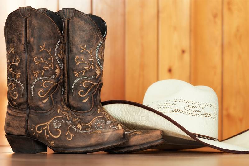 Cowboy boots and hat