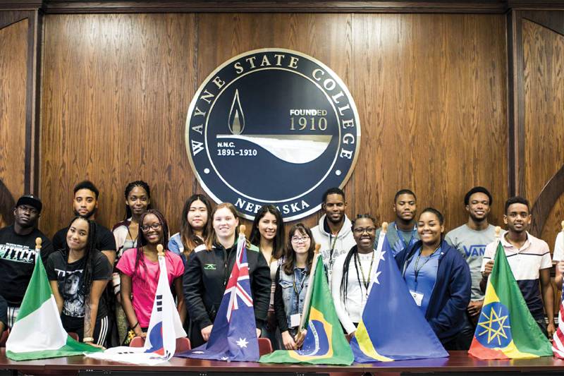 A group of international students at WSC