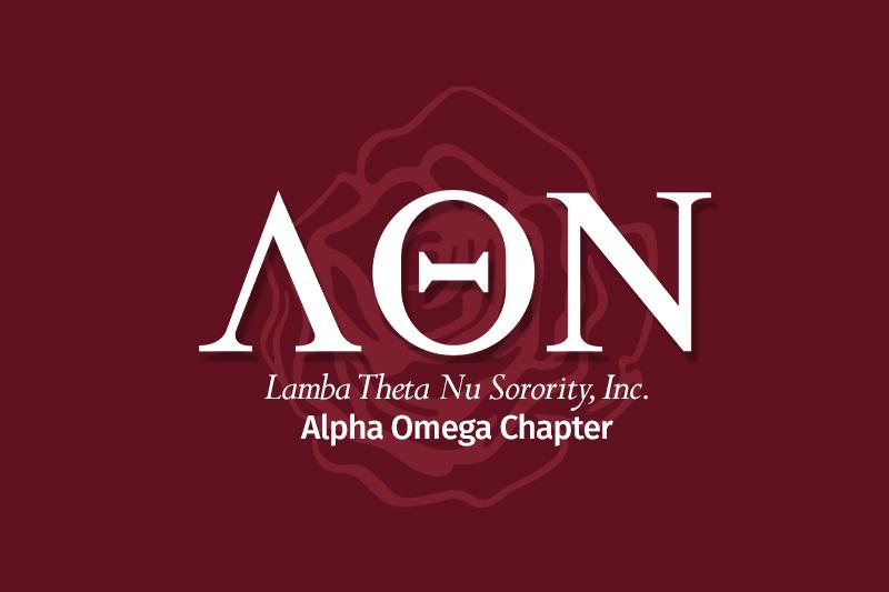 Lambda Theta Nu, Alpha Omega logo and wording