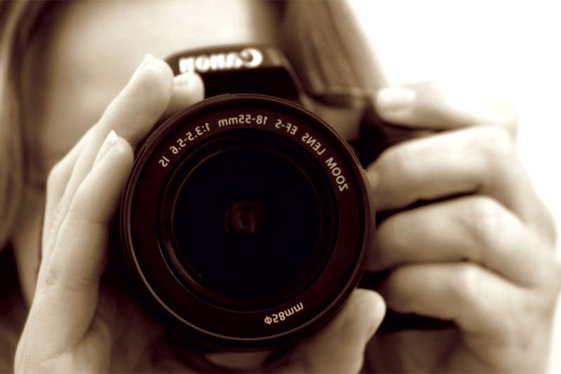A photographer shoots pictures