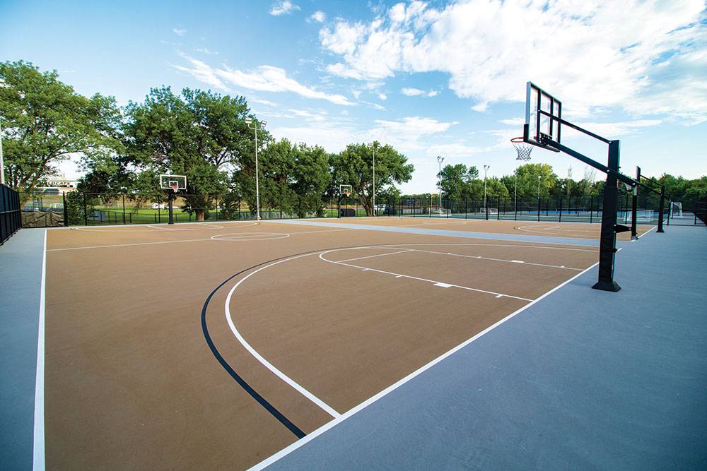 Basketball courts at the Outdoor Recreation Complex