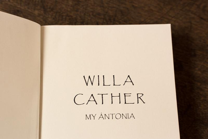 Image of book page from 'My Antonia'