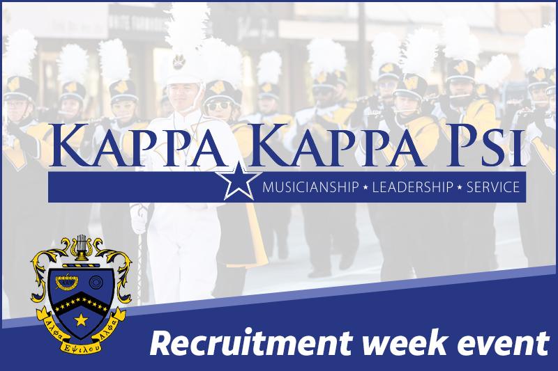 KKP logo with crest and photo of the WSC marching band