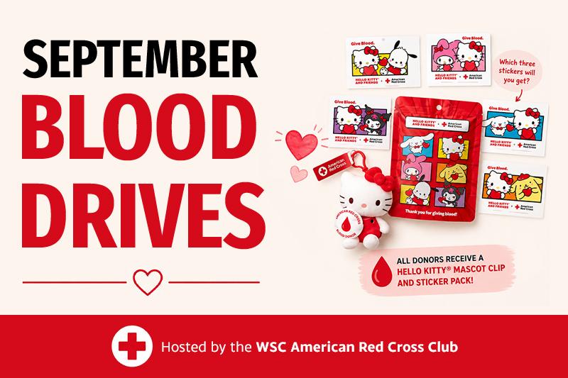 Hello Kitty blood donor mascot and sticker pack.