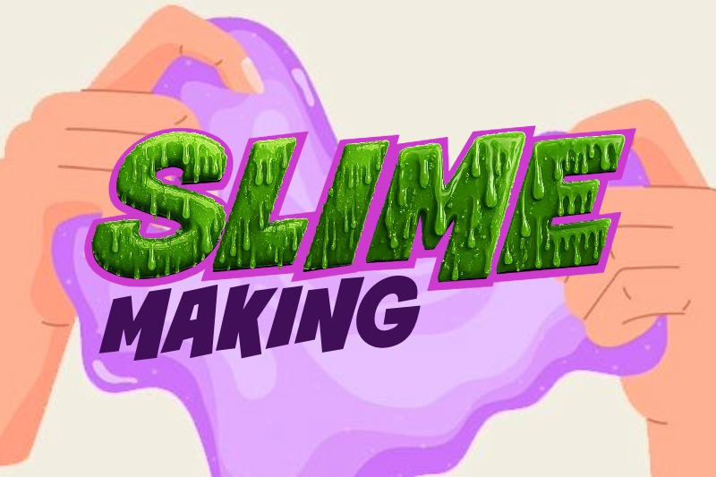 Graphic of hands holding slime