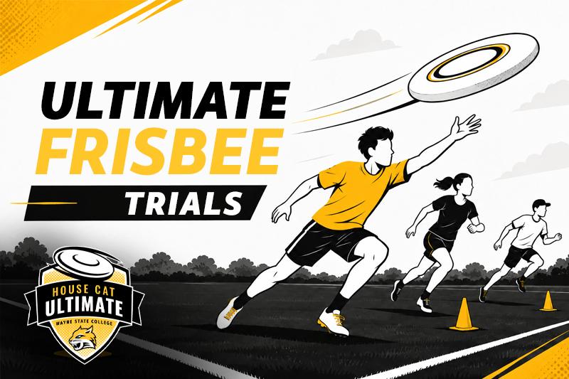 An illustration of students playing ultimate frisbee