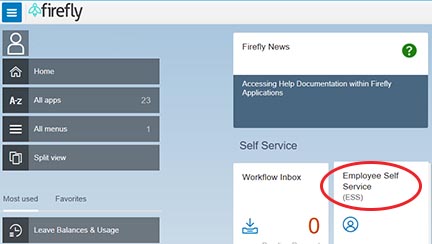 Firefly Employee Self Service box