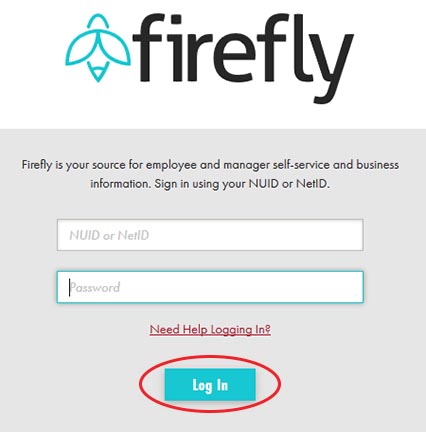 Firefly login page