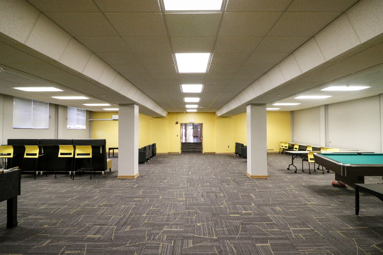 Anderson Hall game room and commons space