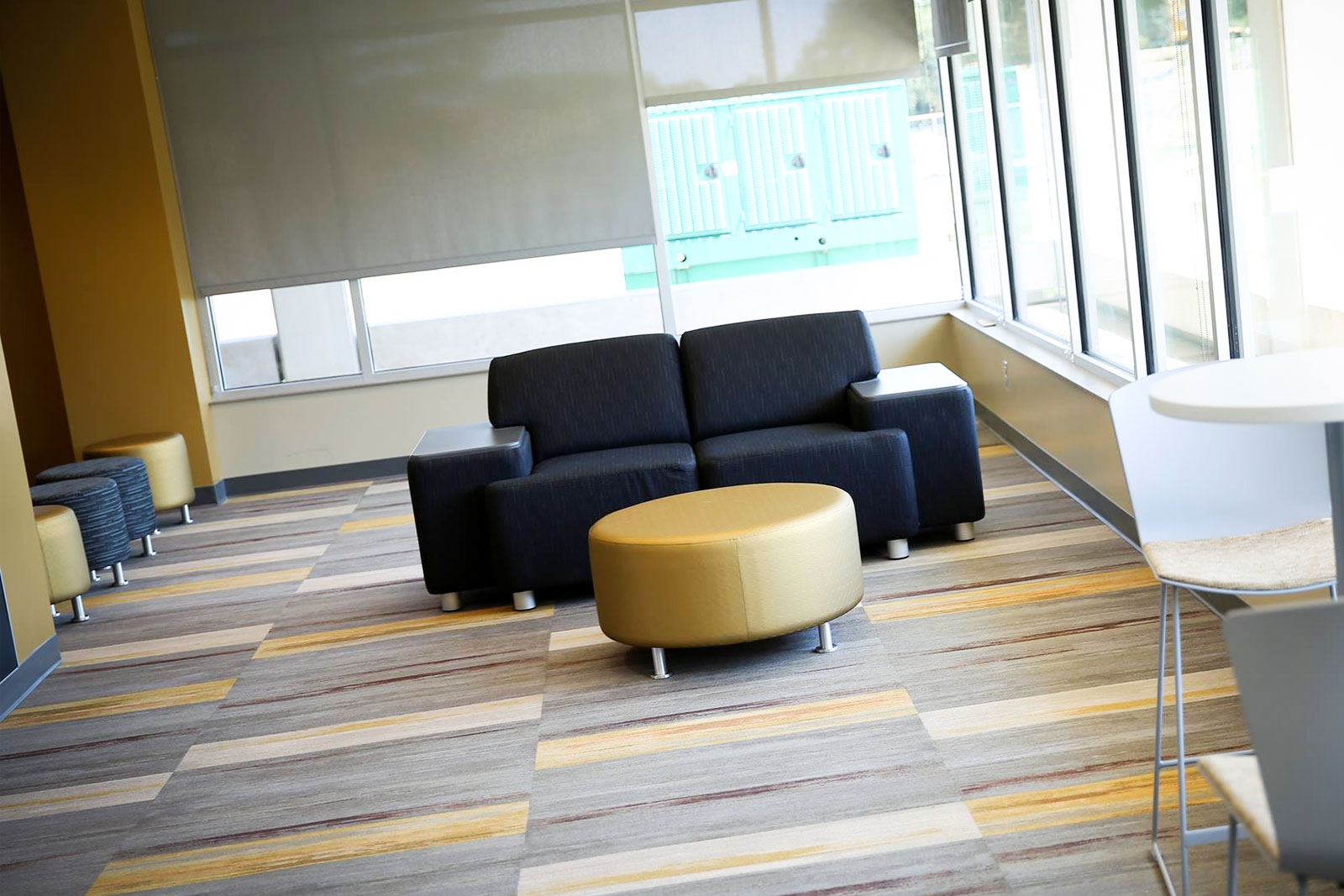 Lounge space on the main floor of Bowen