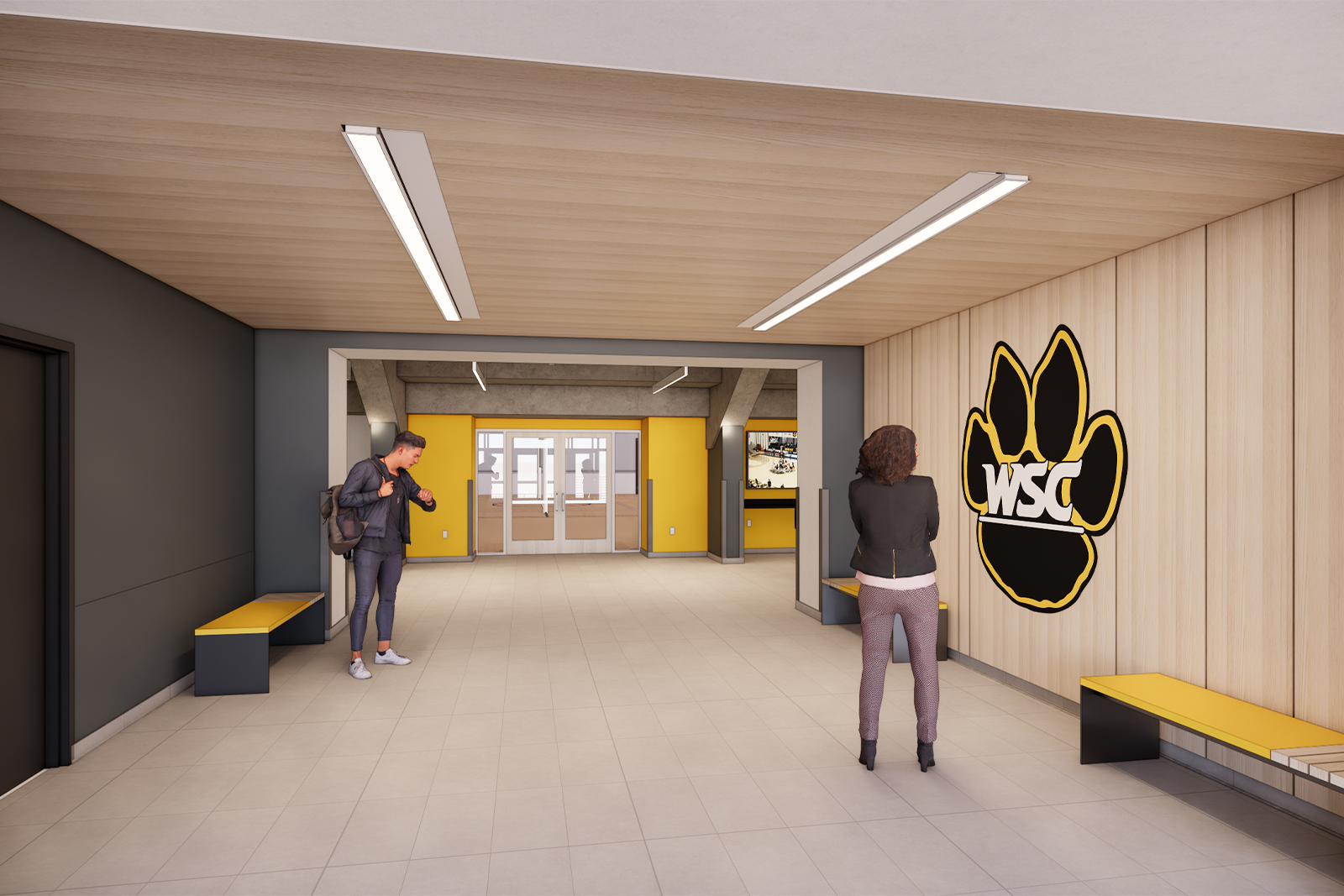 Rendering of the Rice Arena entrance area