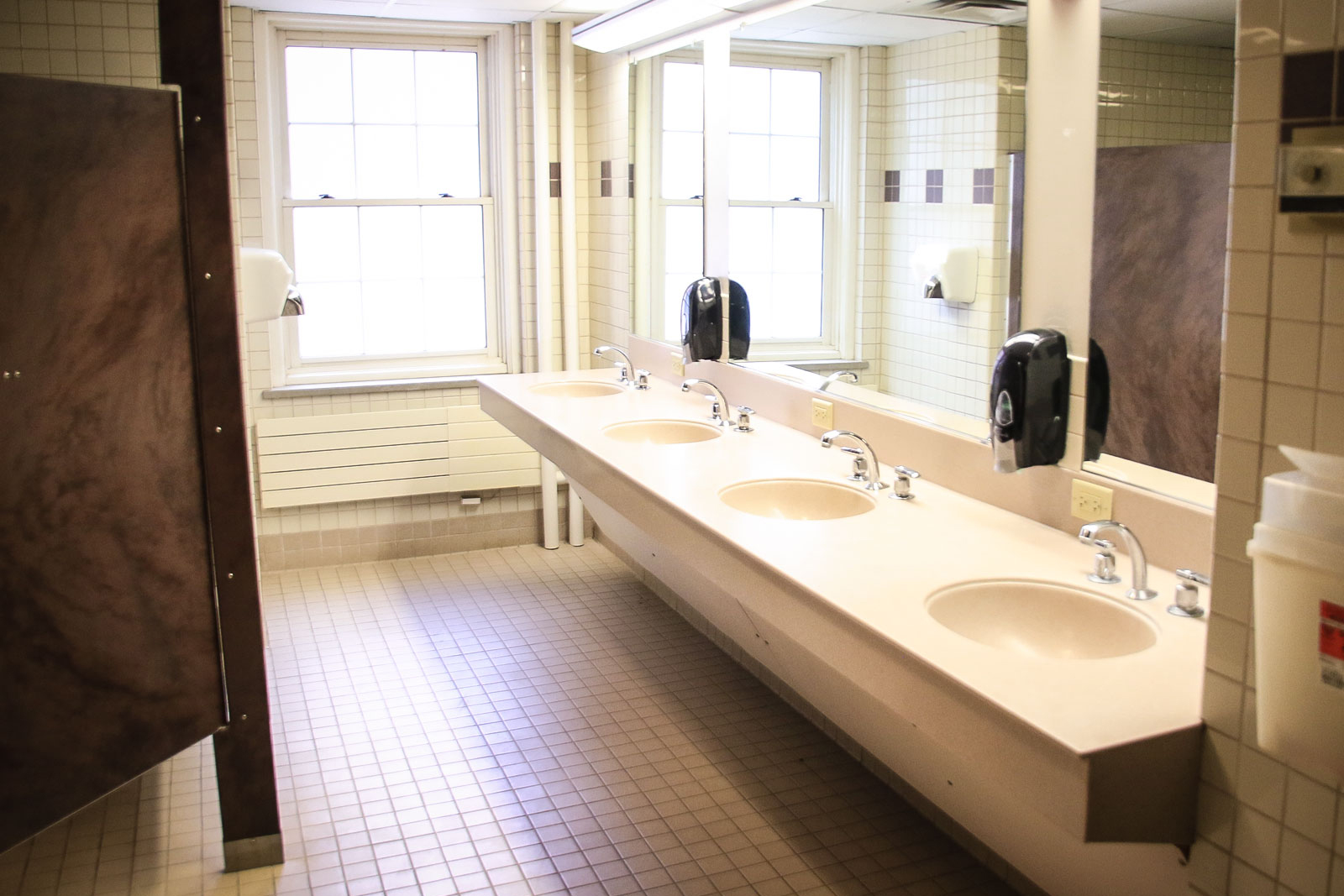 Restroom facilities in Terrace Hall