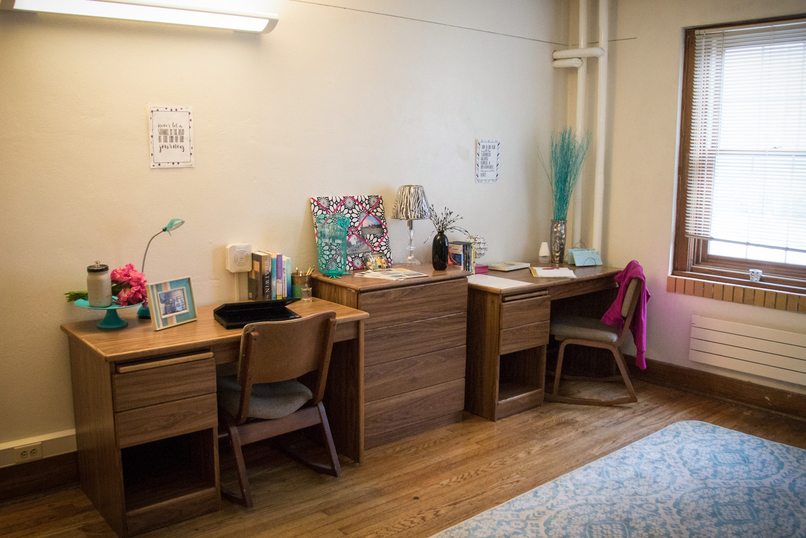 Alternate view of a dorm room inside Terrace Hall