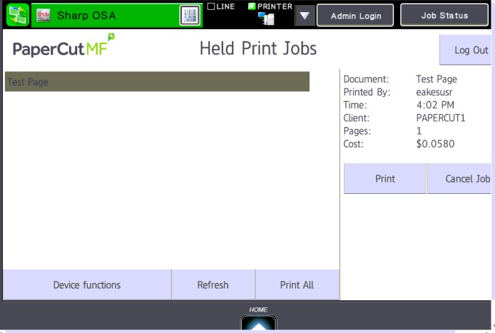 Held print jobs