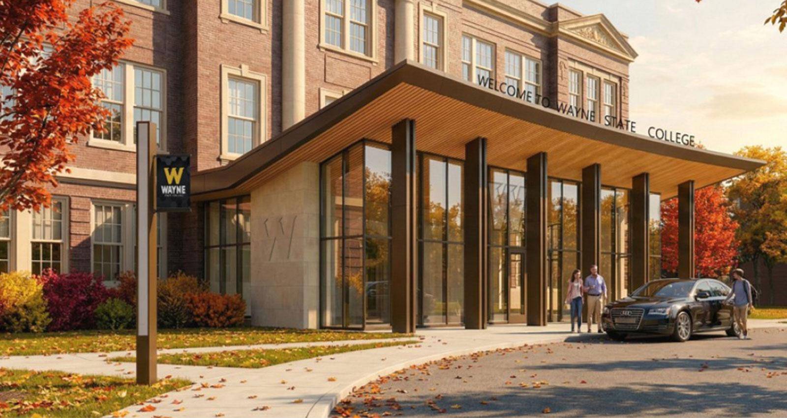 Graphic image rendering of the future Brandenburg Hall