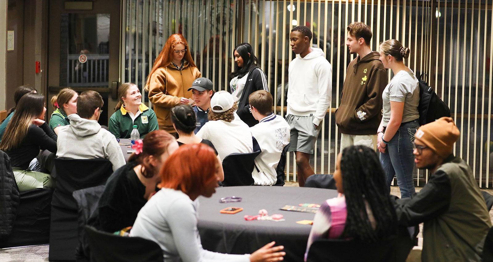 A variety of students enjoy African Night together