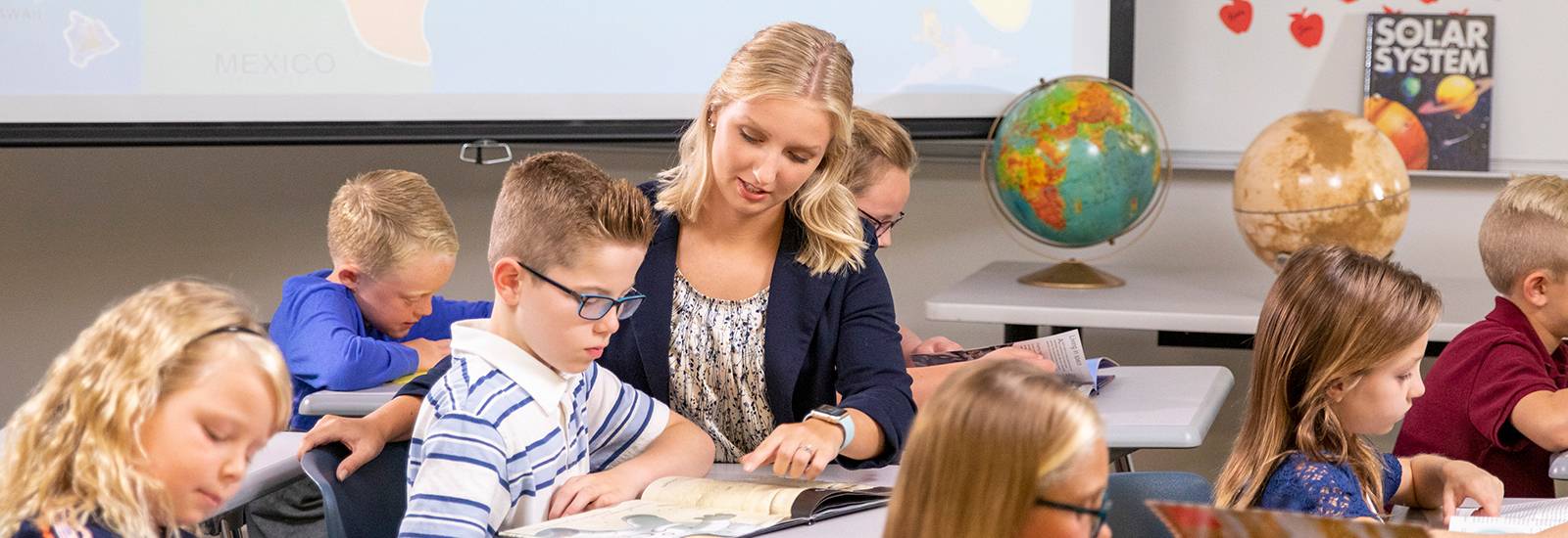 Student teaching and substitute teaching concept
