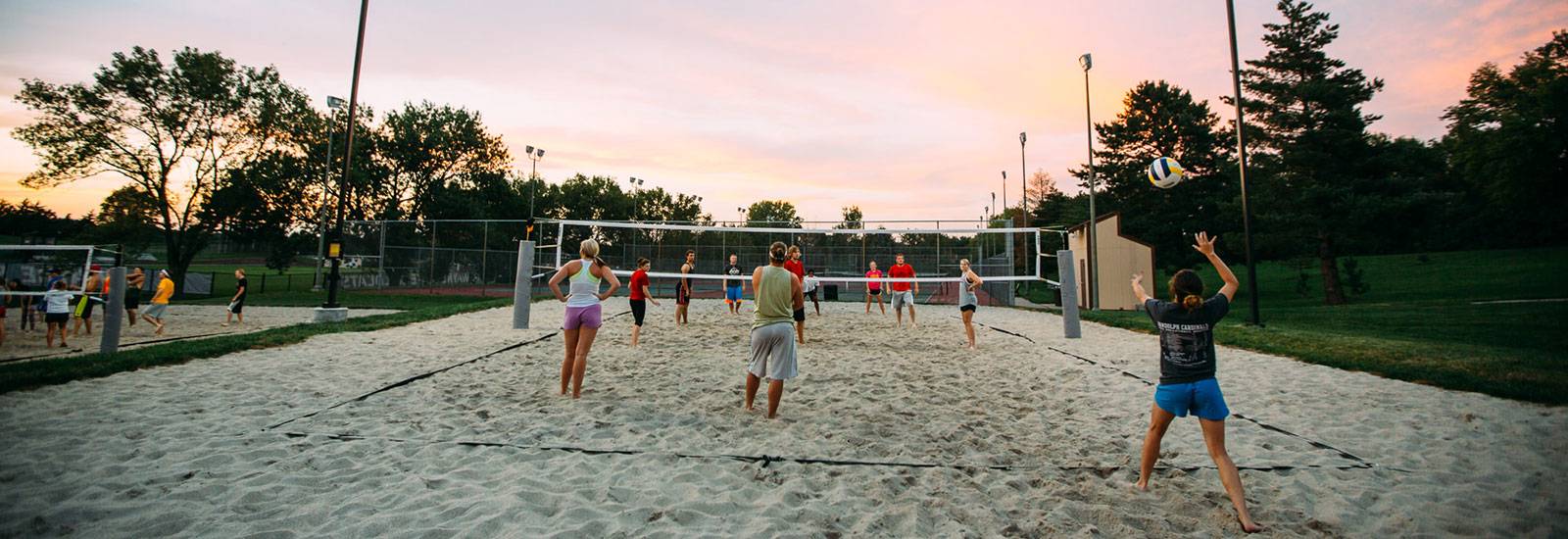 Sand volleyball courts on WSC&#039;s campus