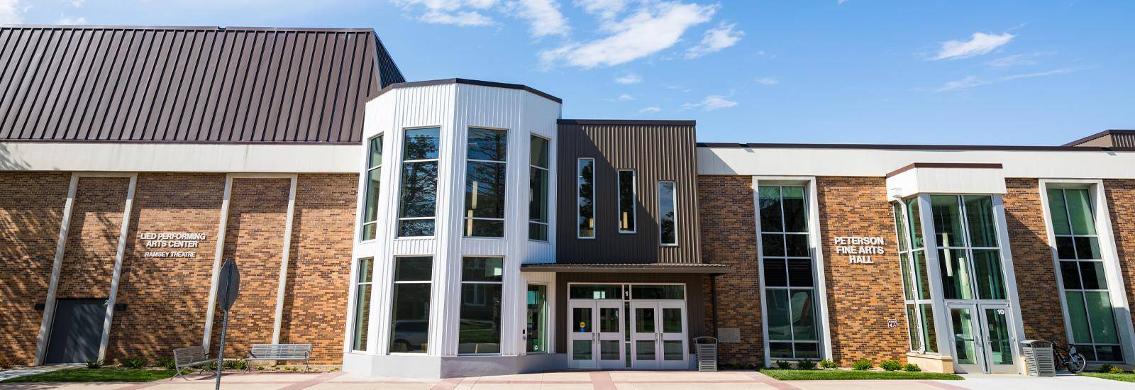Exterior view of Peterson Fine Arts